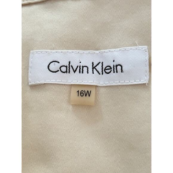 Calvin Klein Safari-Style Belted Shirt Dress – Size 16W - Picture 5 of 5